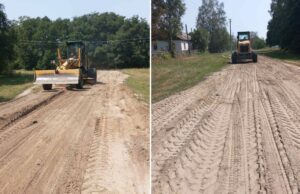 Ремонт доріг у Сновському: грейдерування під пекучим липневим сонцем